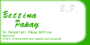 bettina papay business card