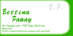 bettina papay business card